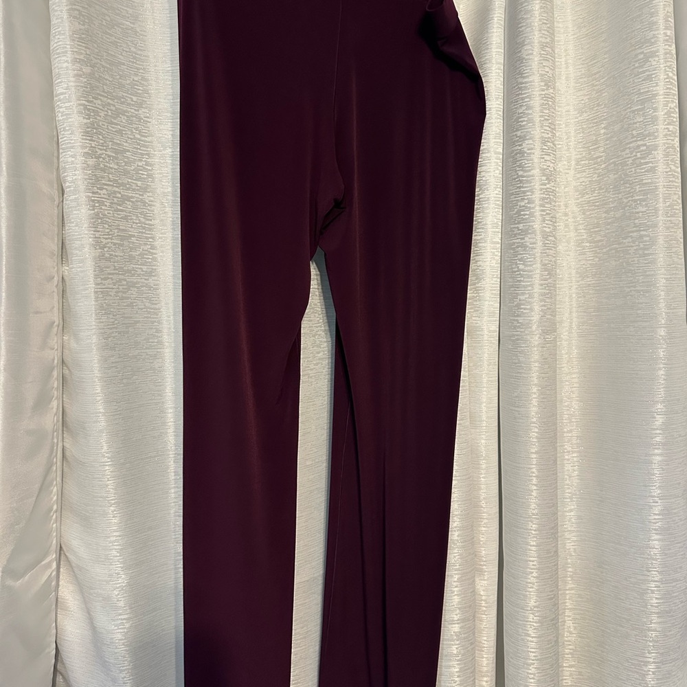 eva varro Plum/Wine Color Straight Leg Pants NWT
